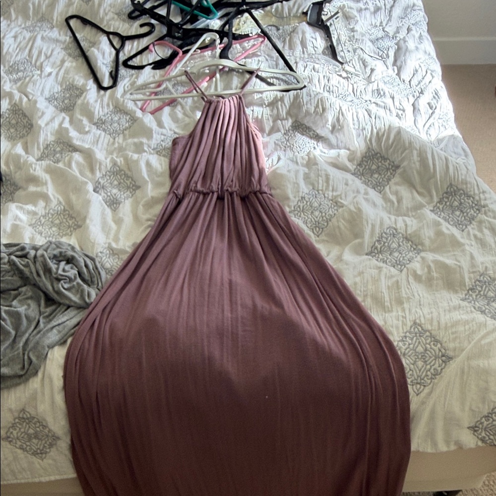 Women’s Mauve Halter Maxi Dress